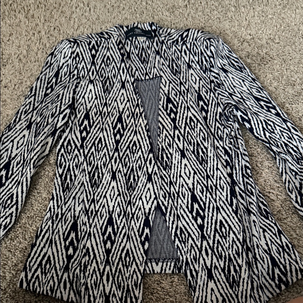 Tart Collections Black and White Diamond Cardigan